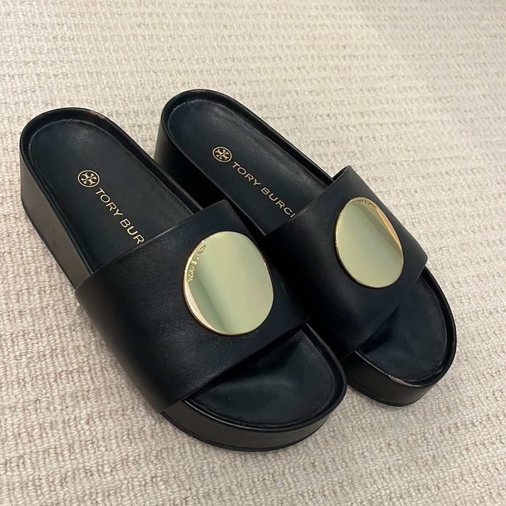Black Tory Burch platform sandal